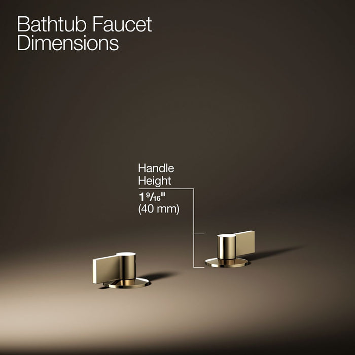 KOHLER K-77990-4 Components Deck-mount bath faucet handles with Lever design