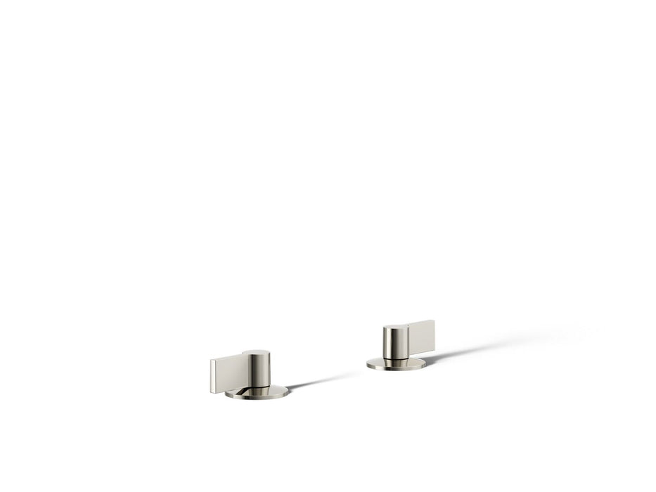 KOHLER K-77990-4 Components Deck-mount bath faucet handles with Lever design, vibrant polished nickel