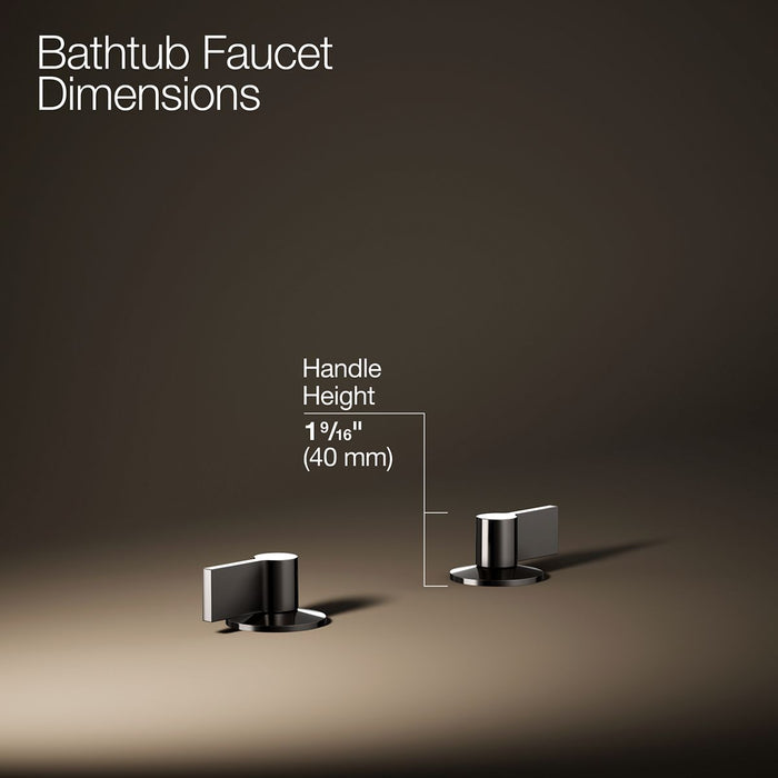 KOHLER K-77990-4 Components Deck-mount bath faucet handles with Lever design, vibrant titanium - view 5