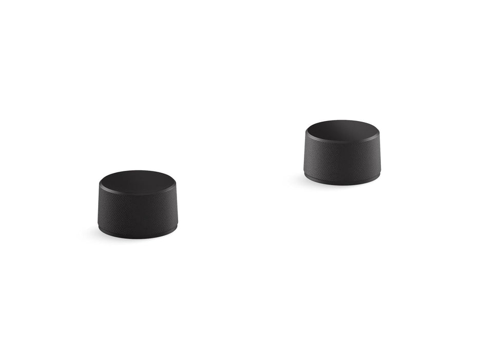 KOHLER K-77990-8 Components Deck-mount bath faucet handles with Oyl design, matte black