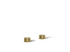 KOHLER K-77990-8 Components Deck-mount bath faucet handles with Oyl design, vibrant brushed moderne brass