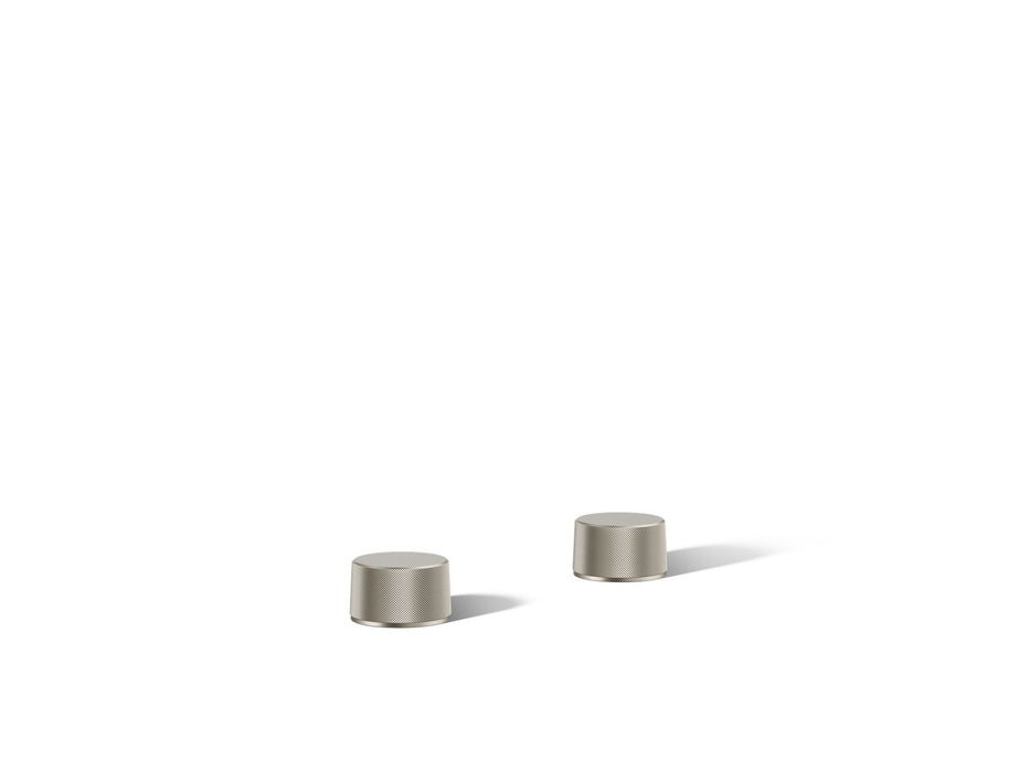 KOHLER K-77990-8 Components Deck-mount bath faucet handles with Oyl design, vibrant brushed nickel