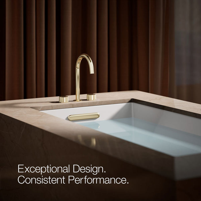 KOHLER K-77990-8 Components Deck-mount bath faucet handles with Oyl design, vibrant french gold - view 4