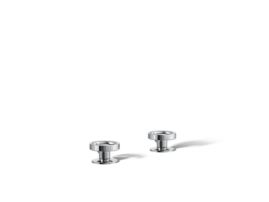 KOHLER K-77990-9 Components Deck-mount bath faucet handles with Industrial design, polished chrome