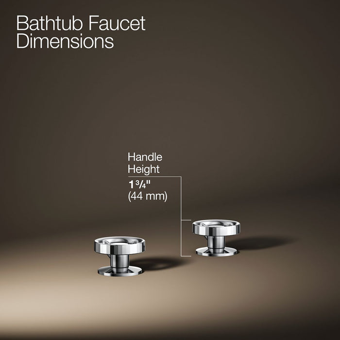 KOHLER K-77990-9 Components Deck-mount bath faucet handles with Industrial design, polished chrome - view 2