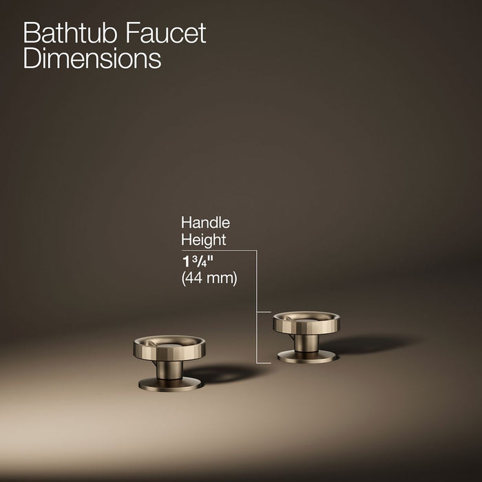 KOHLER K-77990-9 Components Deck-mount bath faucet handles with Industrial design, vibrant brushed bronze - view 2