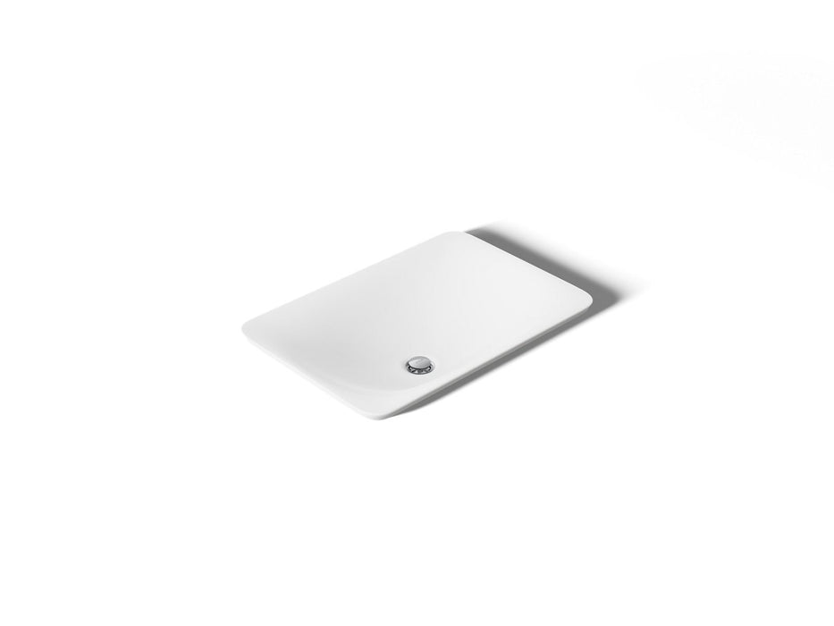 KOHLER K-7799 Carillon 21-1/4" rectangular drop-in bathroom sink, no overflow, white