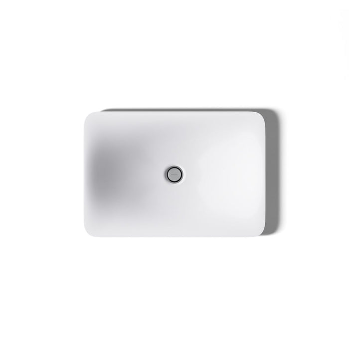 KOHLER K-7799 Carillon 21-1/4" rectangular drop-in bathroom sink, no overflow, white - view 3