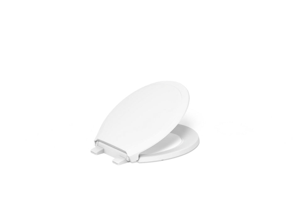 KOHLER K-78059-RL Rutledge Nightlight ReadyLatch Quiet-Close round-front toilet seat, white