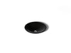 KOHLER K-7806 Carillon 17-3/4" round drop-in bathroom sink, no overflow, black black