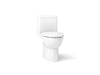 KOHLER K-78080-RA Reach One-piece compact elongated toilet with skirted trapway, 1.28 gpf, white