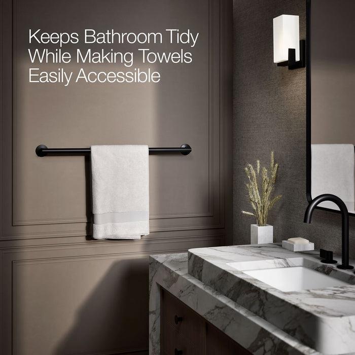 KOHLER K-78374 Components 30" towel bar, matte black - view 5
