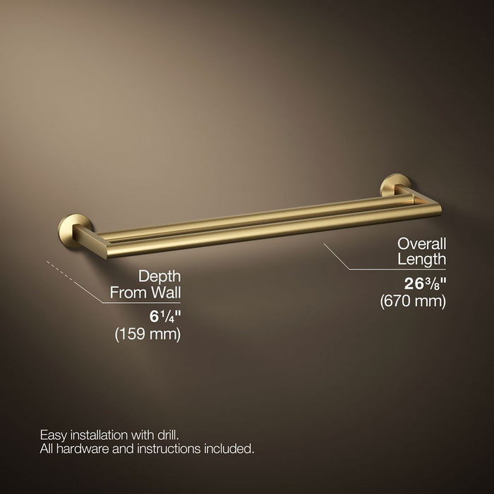 KOHLER K-78375 Components Double towel bar