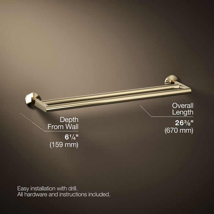 KOHLER K-78375 Components Double towel bar