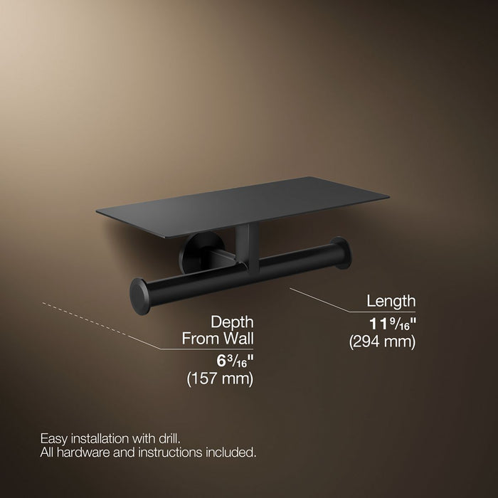 KOHLER K-78384 Components Covered double toilet paper holder