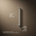 3/4 view of product with dimensions