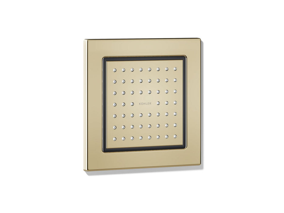 KOHLER K-8002 WaterTile Square 54-nozzle single-function body spray, 2.5 gpm, vibrant french gold