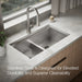 KOHLER K-80085-1PC Task Smart Divide 33" top-/undermount double-bowl workstation kitchen sink, stainless steel - view 4