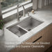KOHLER K-80085-2PC Task Smart Divide 33" top-/undermount double-bowl workstation kitchen sink, stainless steel - view 4