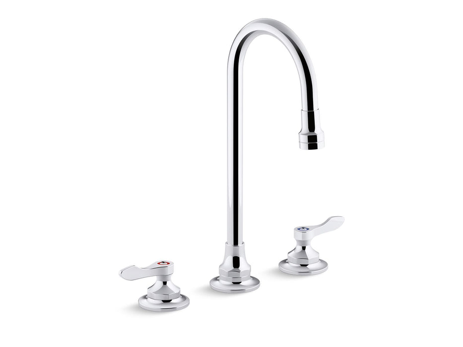 KOHLER K-800T70-4AKA Triton 1.0 gpm widespread bathroom sink faucet with aerated flow, gooseneck spout and lever handles,...