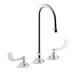 KOHLER K-800T70-5AKA Triton 1.0 gpm widespread bathroom sink faucet with aerated flow, gooseneck spout and wristblade...