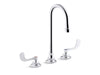 KOHLER K-800T70-5ANA Triton 0.5 gpm widespread bathroom sink faucet with aerated flow, gooseneck spout and wristblade...