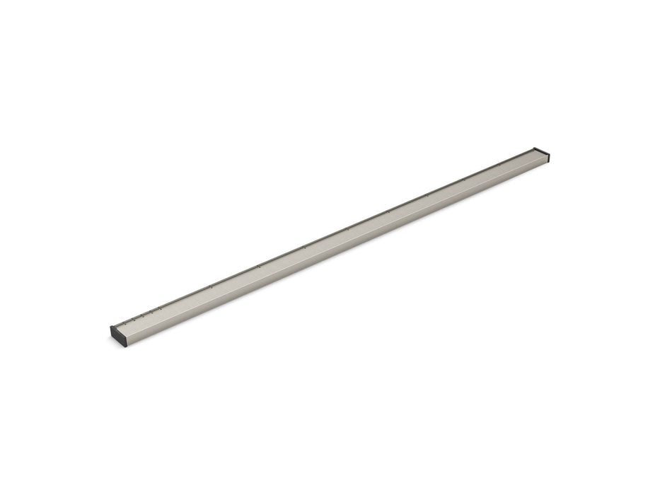 KOHLER K-80649 2-1/2" x 60" linear drain grate with tile-in panel, anodized brushed nickel