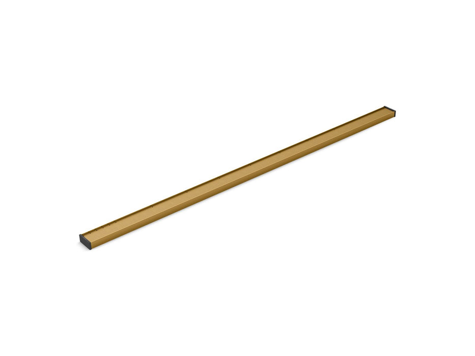 KOHLER K-80649 2-1/2" x 60" linear drain grate with tile-in panel, vibrant brushed moderne brass