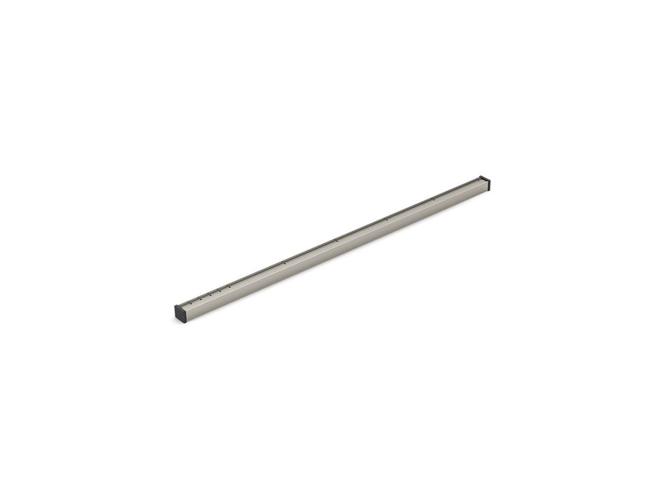 KOHLER K-80650 1-1/4" x 36" linear drain grate with tile-in panel, anodized brushed nickel