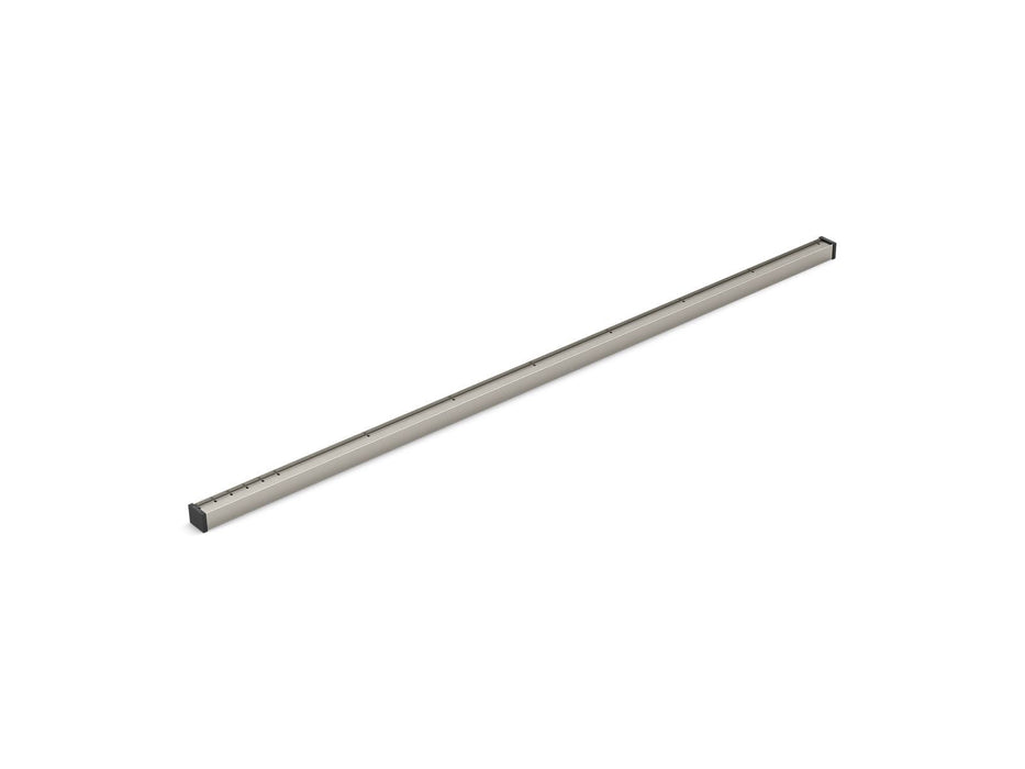 KOHLER K-80651 1-1/4" x 48" linear drain grate with tile-in panel, anodized brushed nickel