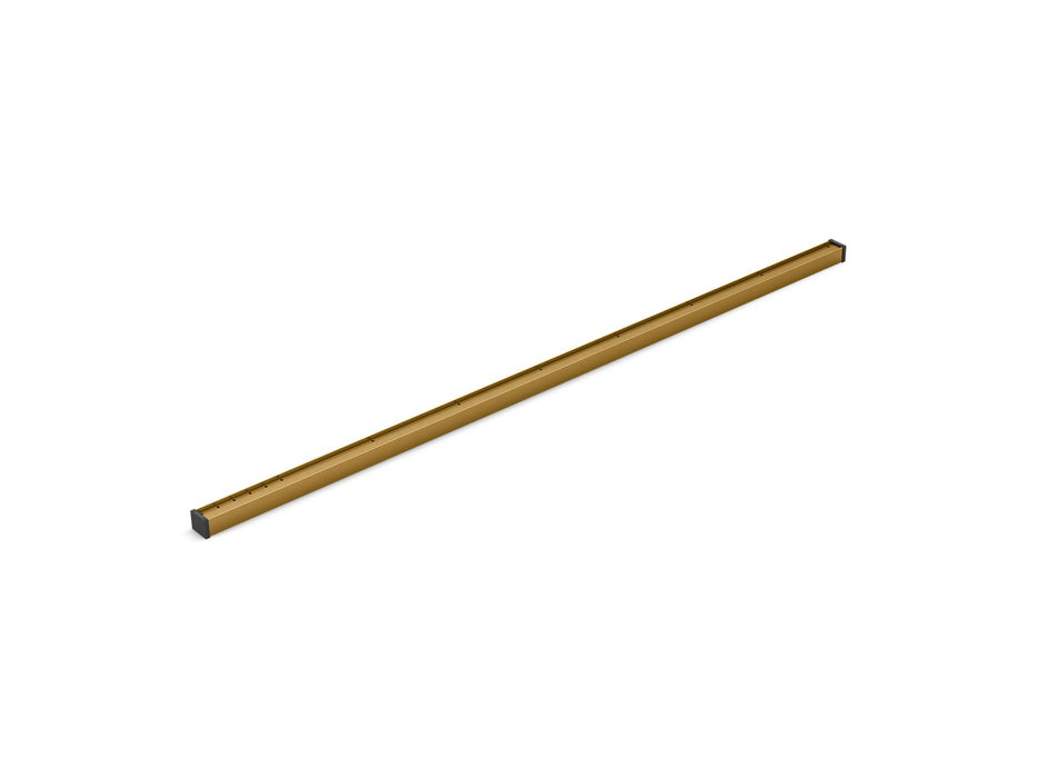 KOHLER K-80651 1-1/4" x 48" linear drain grate with tile-in panel, vibrant brushed moderne brass