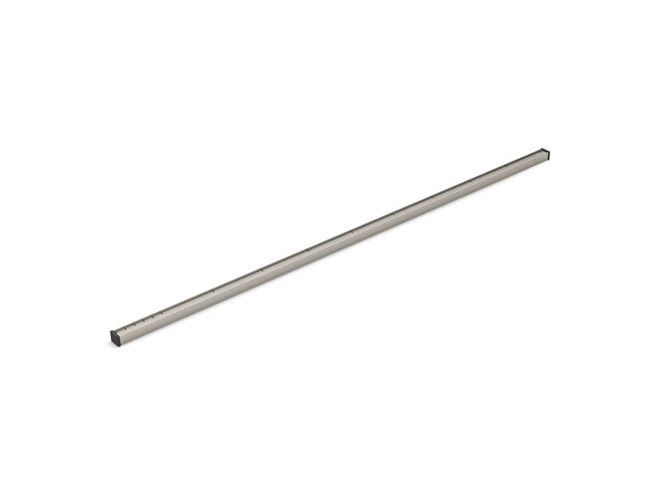 KOHLER K-80652 1-1/4" x 60" linear drain grate with tile-in panel, anodized brushed nickel