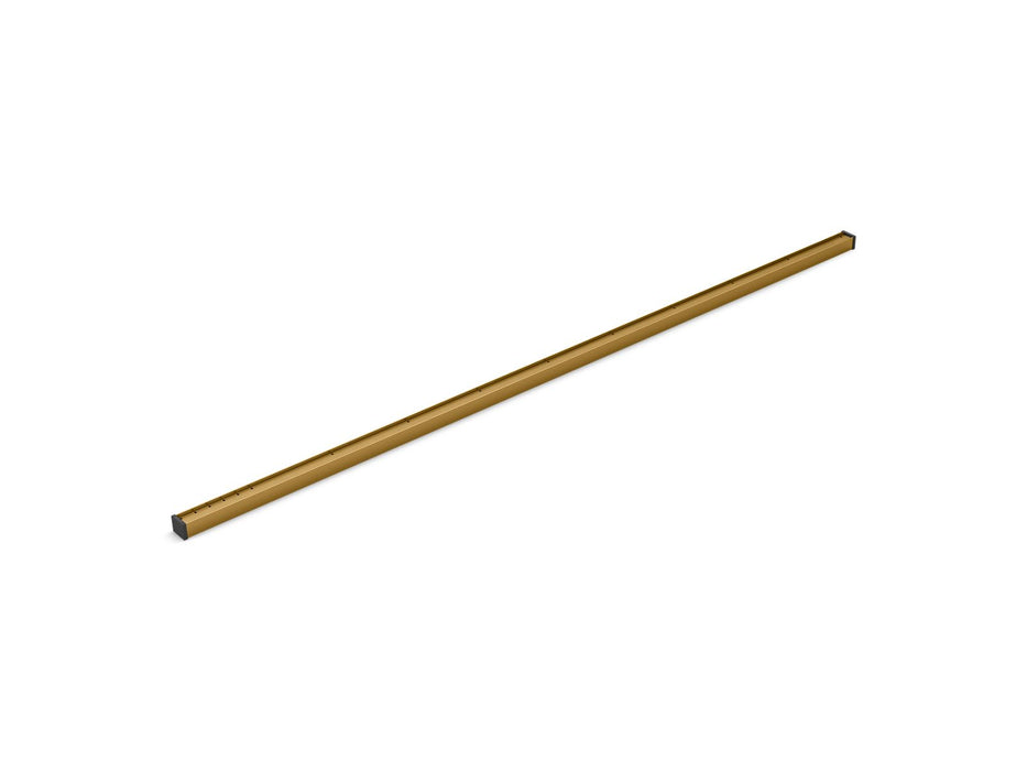 KOHLER K-80652 1-1/4" x 60" linear drain grate with tile-in panel, vibrant brushed moderne brass