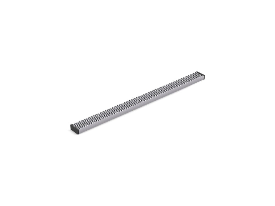 KOHLER K-80653 2-1/2" x 36" linear drain grate with lattice pattern, bright silver