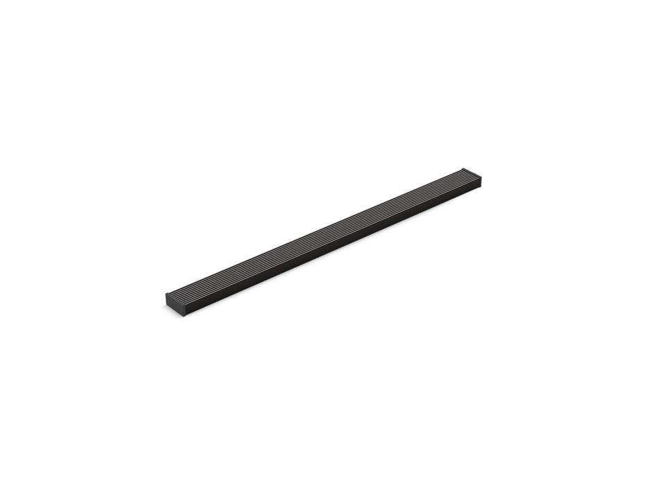 KOHLER K-80653 2-1/2" x 36" linear drain grate with lattice pattern, matte black