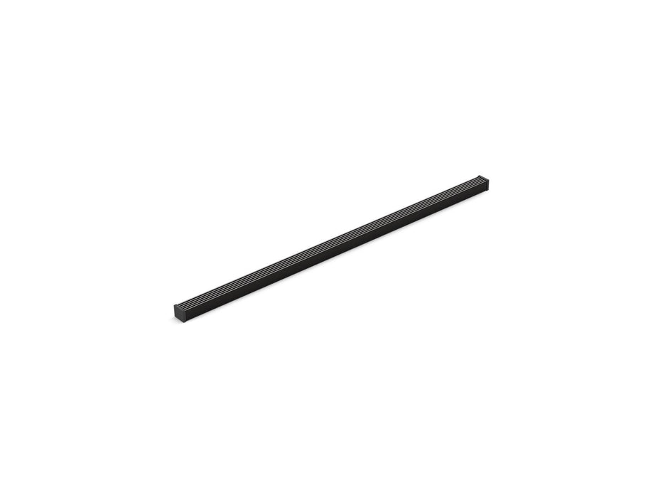 KOHLER K-80654 2-1/2" x 48" linear drain grate with lattice pattern, matte black