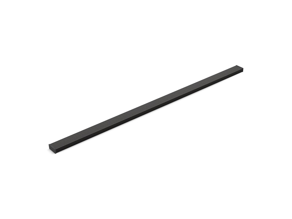 KOHLER K-80655 2-1/2" x 60" linear drain grate with lattice pattern, matte black