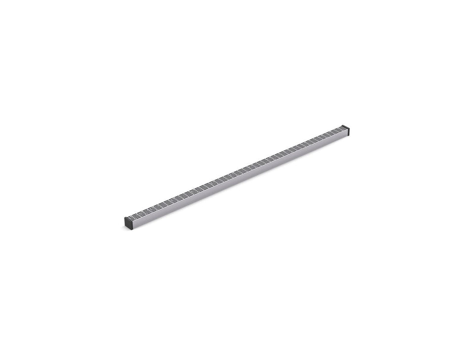 KOHLER K-80656 1-1/4" x 36" linear drain grate with lattice pattern, bright silver