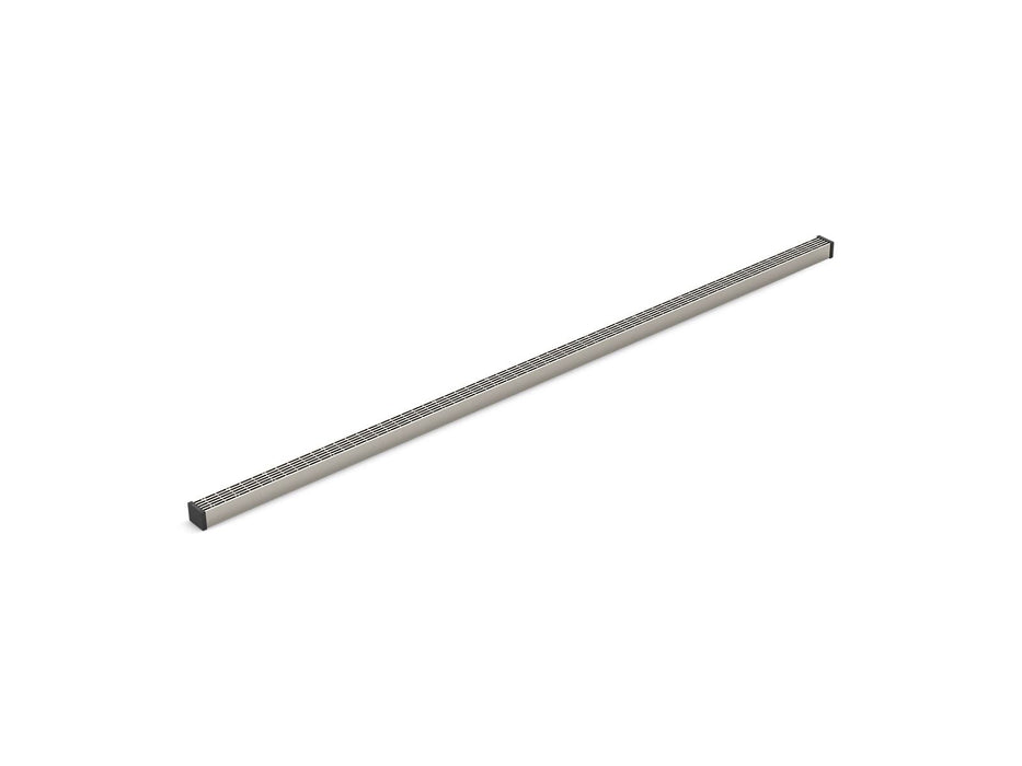 KOHLER K-80657 1-1/4" x 48" linear drain grate with lattice pattern, anodized brushed nickel
