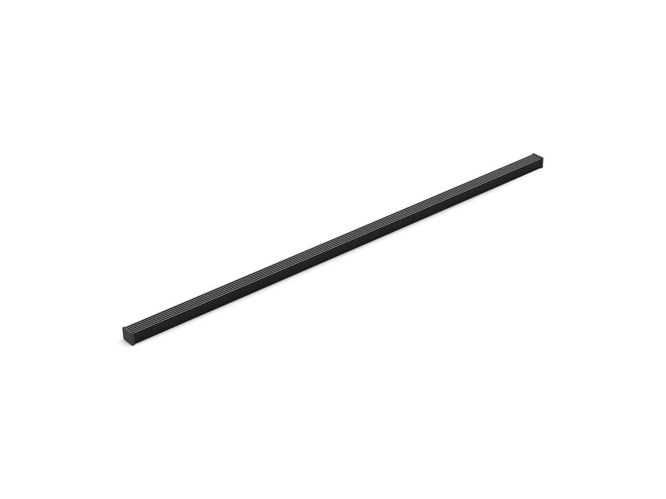 KOHLER K-80657 1-1/4" x 48" linear drain grate with lattice pattern, matte black