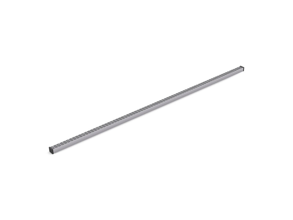 KOHLER K-80658 1-1/4" x 60" linear drain grate with lattice pattern, bright silver