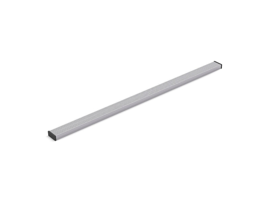 KOHLER K-80660 2-1/2" x 48" linear drain grate with perforated pattern, bright silver