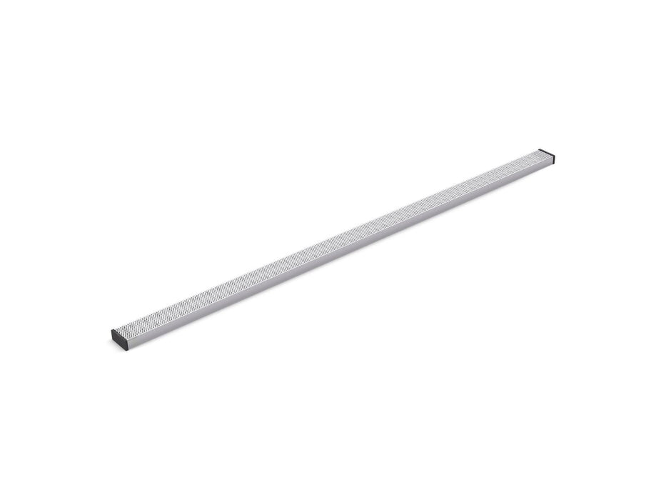 KOHLER K-80661 2-1/2" x 60" linear drain grate with perforated pattern, bright silver