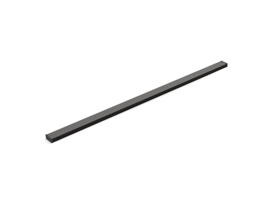 KOHLER K-80661 2-1/2" x 60" linear drain grate with perforated pattern, matte black