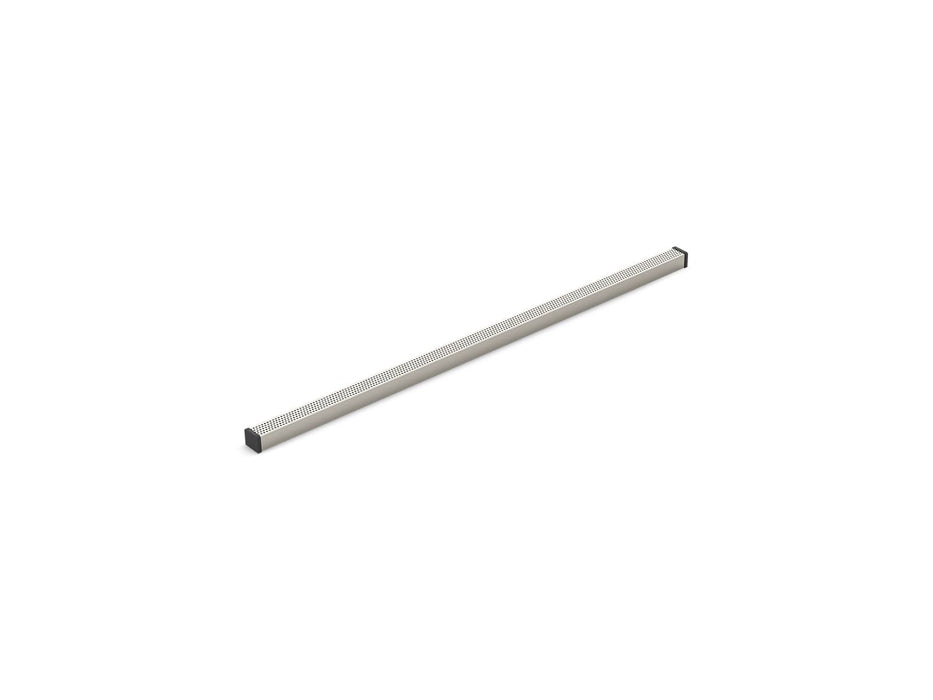KOHLER K-80662 1-1/4" x 36" linear drain grate with perforated pattern, anodized brushed nickel