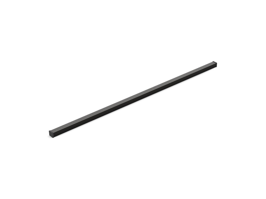 KOHLER K-80663 1-1/4" x 48" linear drain grate with perforated pattern, matte black