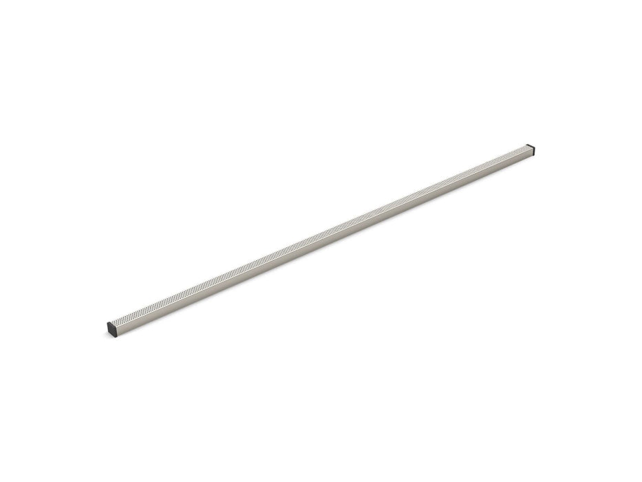 KOHLER K-80664 1-1/4" x 60" linear drain grate with perforated pattern, anodized brushed nickel