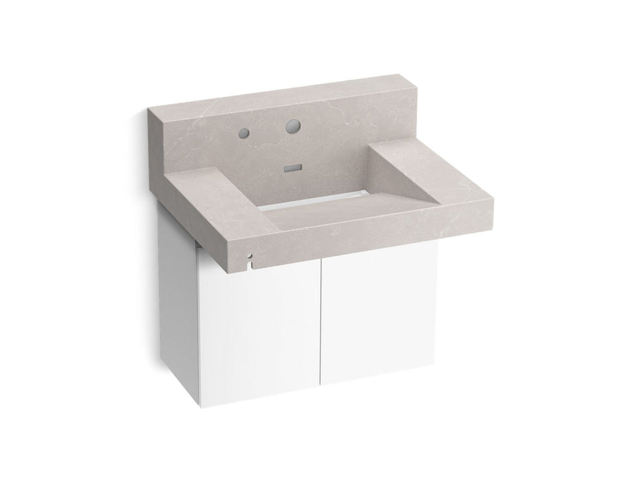 KOHLER K-81024-BPW Constellation 30" wall-mount lavatory system with backsplash, desertsilver
