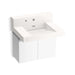 KOHLER K-81024-BPW Constellation 30" wall-mount lavatory system with backsplash, designer white