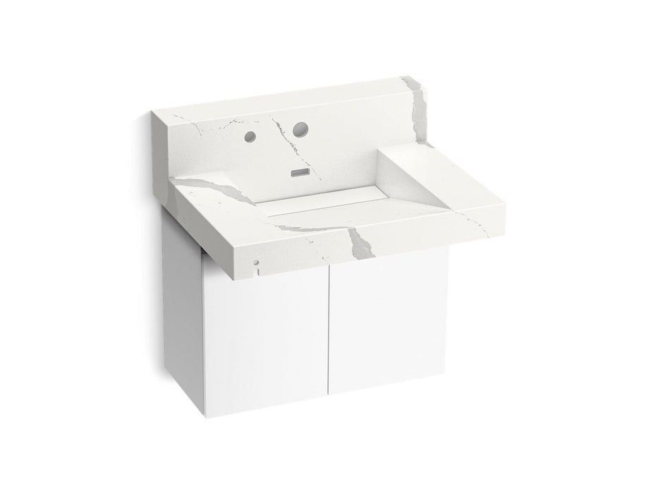 KOHLER K-81024-BPW Constellation 30" wall-mount lavatory system with backsplash, et bianco cal